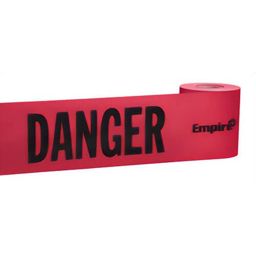 Empire® 77-0204 Standard Underground Barricade Tape, DANGER/PELIGRO Legend, Yellow, 3 in x 200 ft (2)