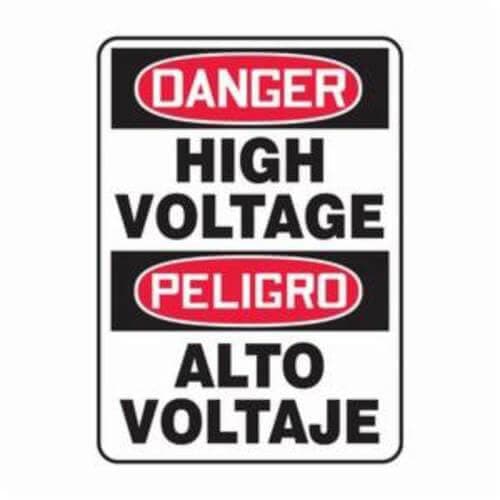 Accuform® SBMELC114VP Danger Sign, Bilingual, DANGER LOOK OUT FOR FORKLIFTS/PELIGRO CUIDADO CON LOS MONTACARGAS