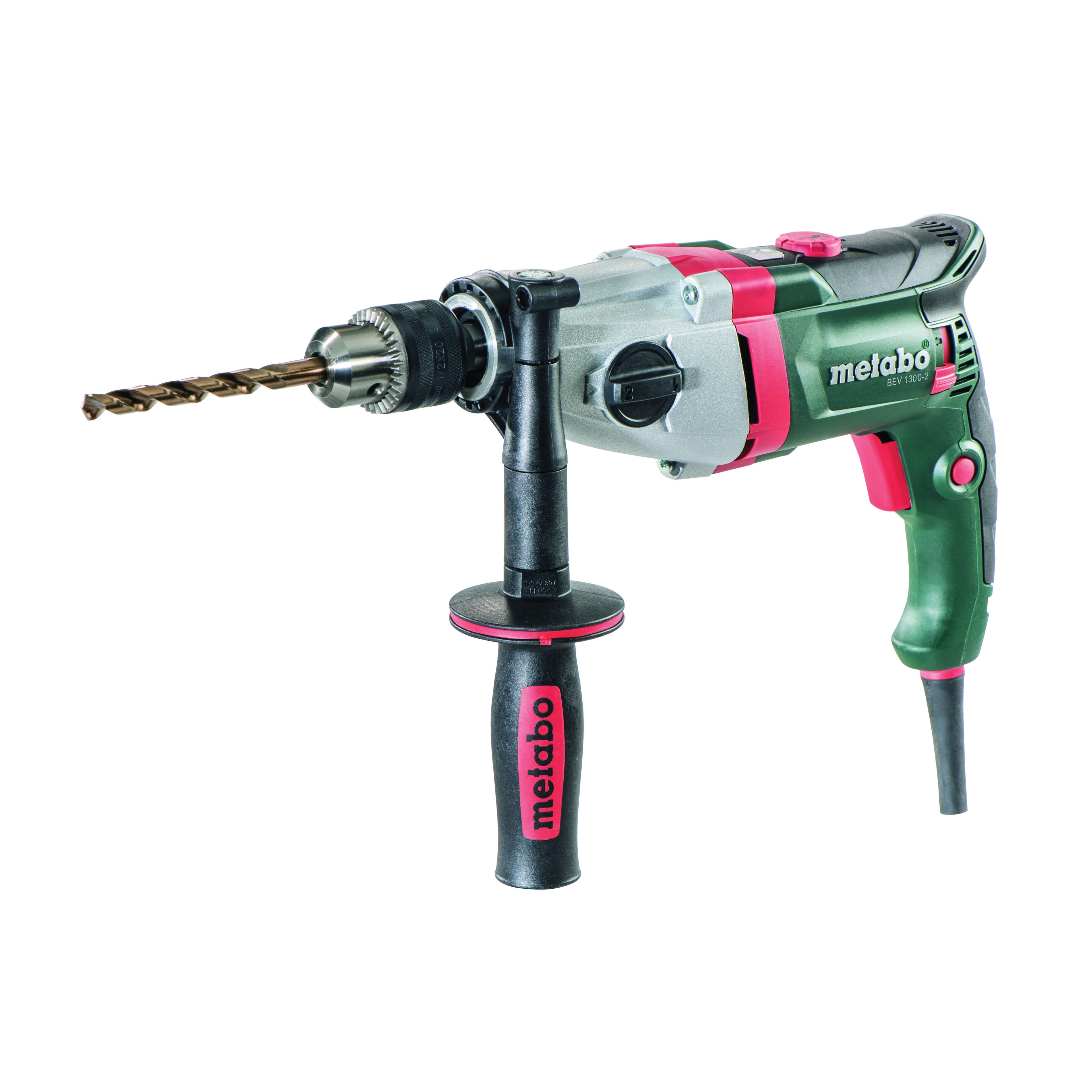 Metabo® 600574420 Electric Drill, 0.059 to 0.512 in Chuck, 0 to 1100/0 to 3100 rpm No Load, 1100/3100 rpm Rated Speed, Tool Only (2)