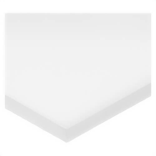 USA Sealing BULK-PS-PE-465 Multi-Purpose Standard Grade Plastic Sheet with Plain Backing, HDPE, 36 in L x 48 in W x 3/4 in Thick, Opaque White
