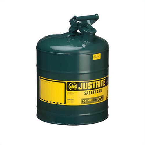 Justrite® 7150400 Type I Safety Can with Swinging Handle, 5 gal Capacity, Green
