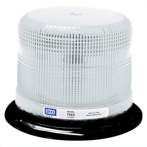 ECCO® 7965C Pulse II® 360° Low Profile Strobe Beacon, Clear, LED Lamp, 12 to 24 VDC