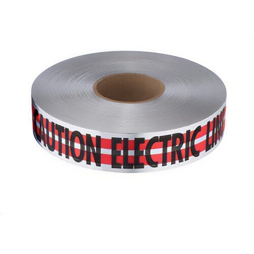 Empire® 31-107 Magnatec® Detectable Underground Tape, CAUTION ELECTRIC LINE BELOW Legend, Red, 3 in x 1,000 ft (2)