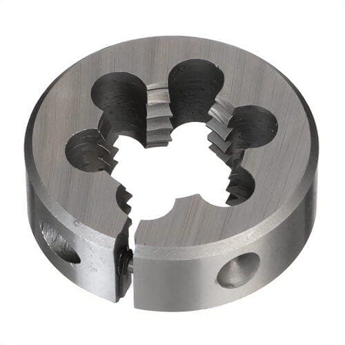 Qualtech DWTH112-1220 Adjustable Round Die, 1/2-20 Thread, 1-1/2 in OD Die, HSS
