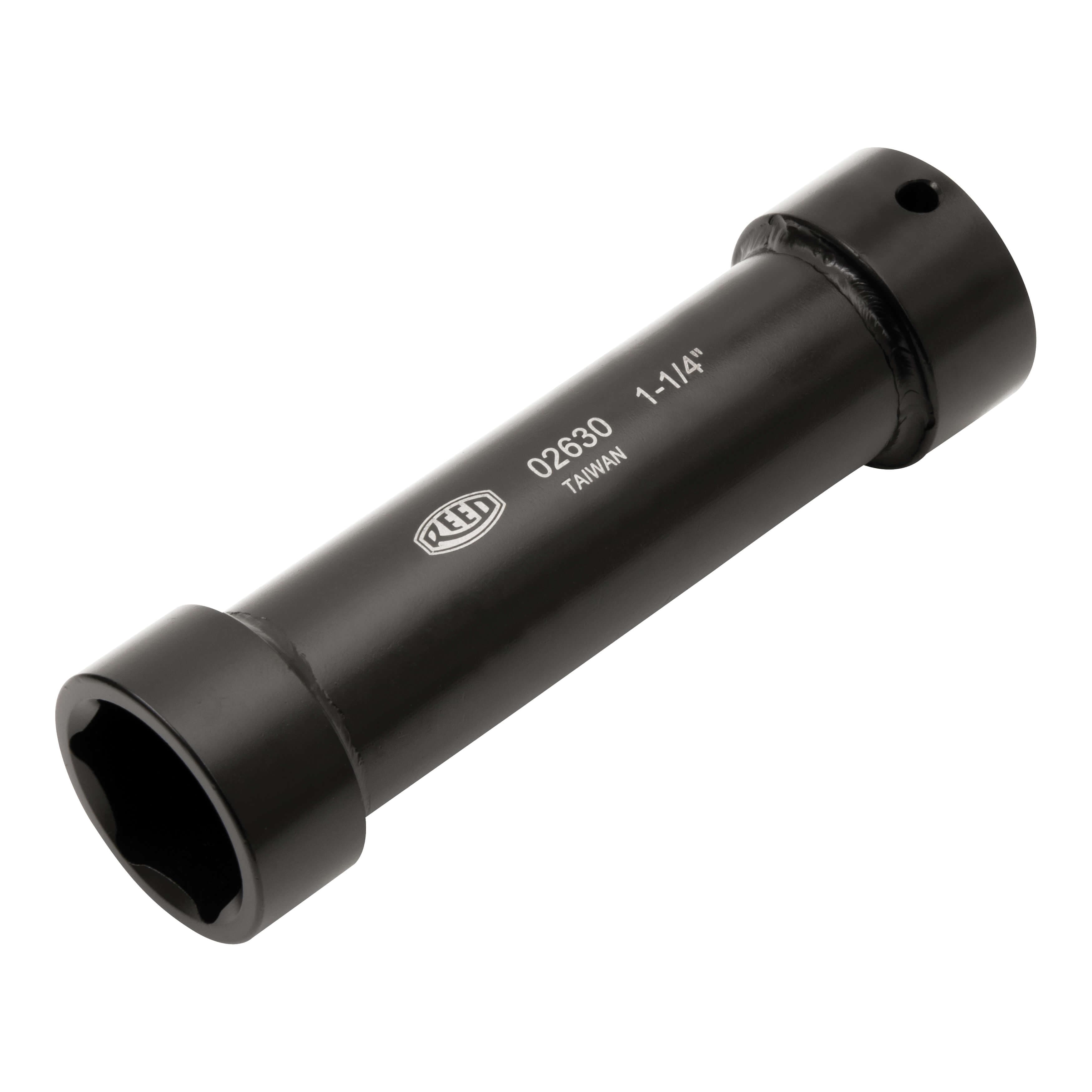 Reed EDS20 Extended Socket, Square Drive, 1/2 in Drive, Impact Socket, 1-1/4 in Hex Socket, 6 in OAL, Steel, Zinc Phosphate (2)