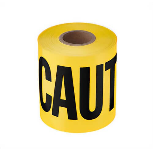 Empire® 77-0201 Standard Underground Barricade Tape, CAUTION/CUIDADO Legend, Yellow, 3 in x 200 ft (3)