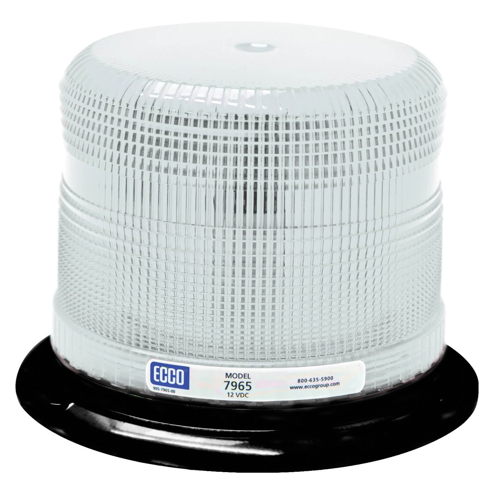 ECCO® 7965C Pulse II® 360° Low Profile Strobe Beacon, Clear, LED Lamp, 12 to 24 VDC (2)