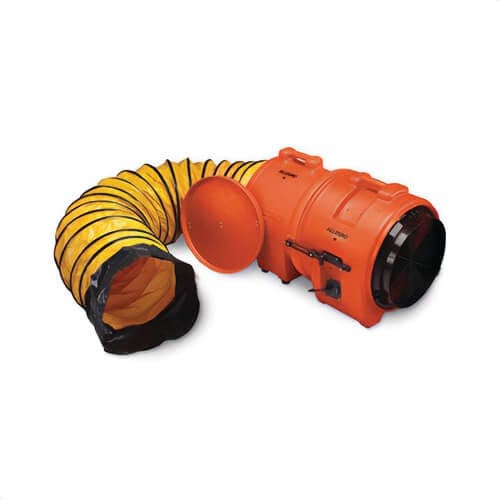 Allegro® 9553-25 Axial AC Plastic Blower with Canister and 25 ft Ducting, 16 in