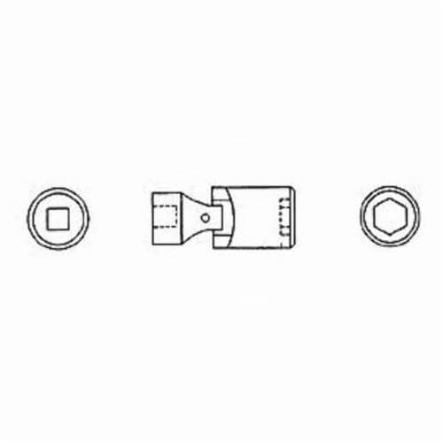 Wright® 3210 Shape III Socket Driver Bit, 3/8 in Square Drive, 5/16 in, 1-1/4 in L Bit, ASME B107.110 (2)