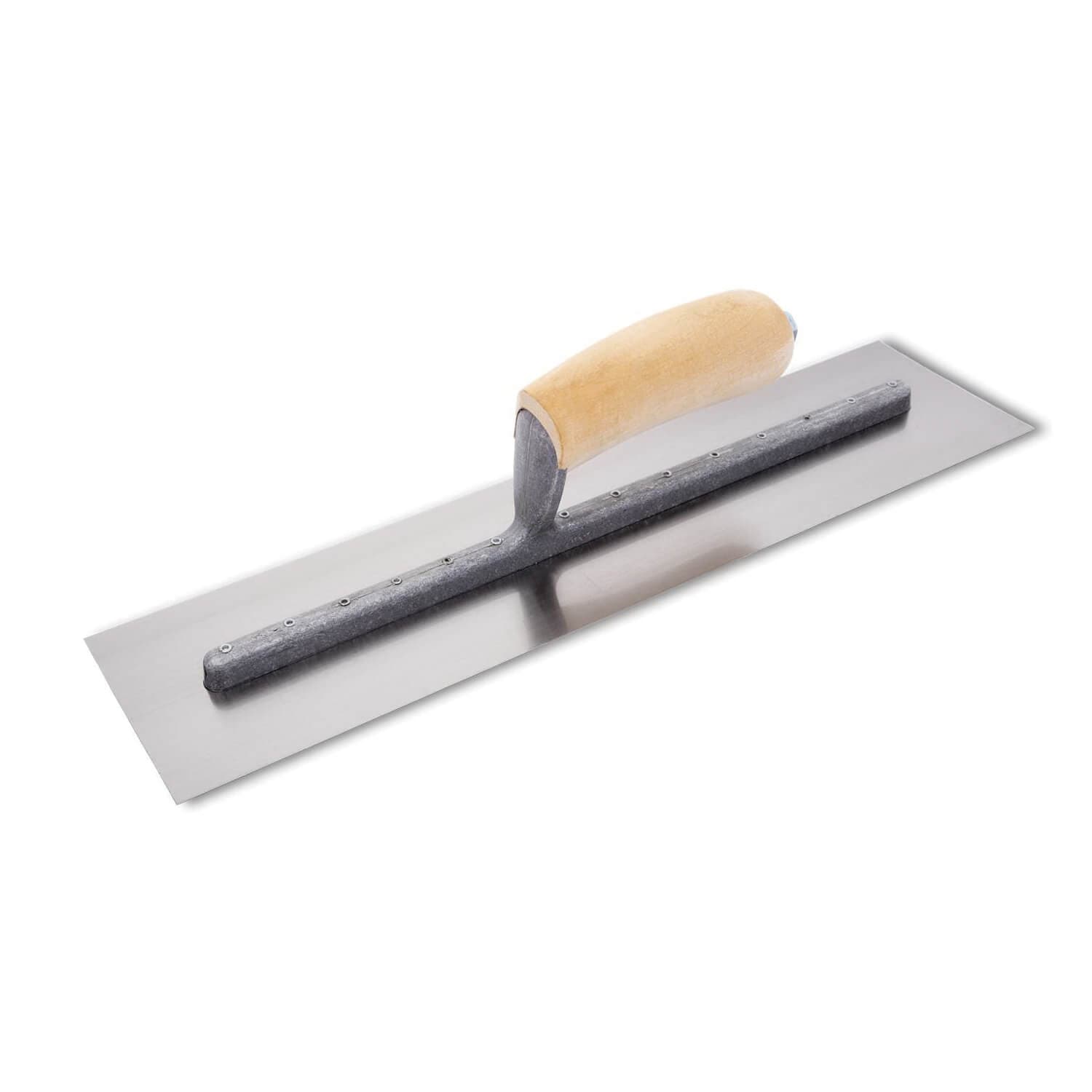 Marshalltown® 13803 Finishing Trowel, 16 in L x 4 in W, Steel Blade, Curved Wood Handle (2)