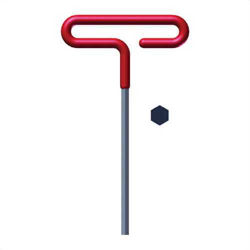 Eklind® 51207 Hex Key, Hex Drive, Cushion Grip/Loop T-Handle Handle, Alloy Steel, Black Oxide