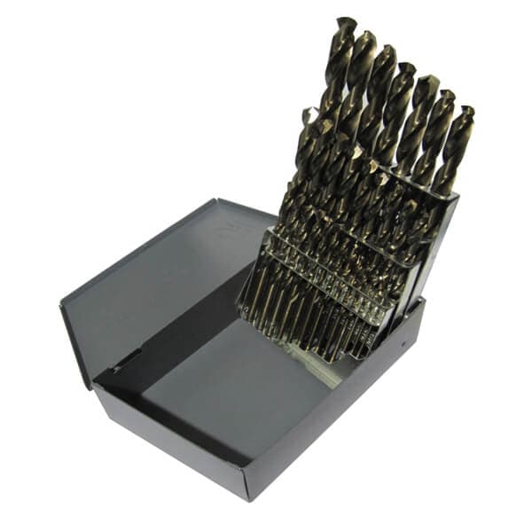 Drill America D/A26S-CO-SET 2-Flute Screw Machine Drill Set, at Min Drill Bit, Z Max Drill Bit, 135° Drill Point Angle, 26 pc (2)