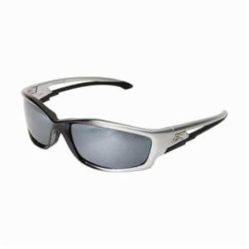 Edge® SK117 Kazbek Non-Polarized Safety Glasses, Anti-Scratch, Silver Mirror Polycarbonate Lens, Gloss Silver, Gradient Nylon Frame (2)