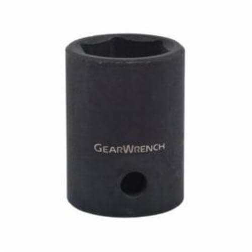 GearWrench® 84509N Socket, Standard Length, Impact Rated, Imperial, Square Drive, 1/2 in Drive, 15/16 in Socket, 1.614 in OAL