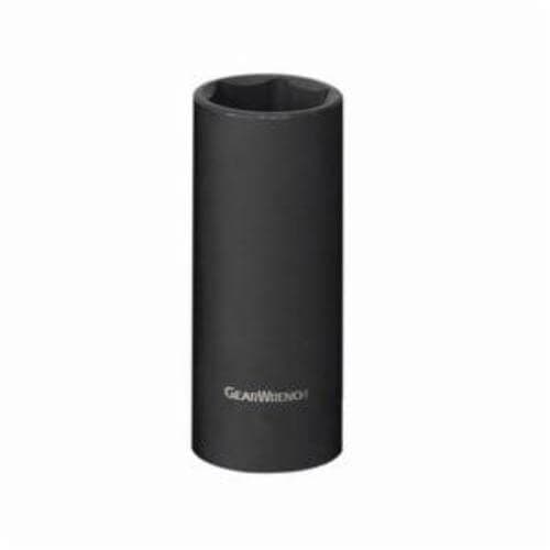 GearWrench® 84335N Socket, Deep Length, Impact Rated, Metric, 3/8 in Drive, 12 mm Socket, 2.48 in OAL, 0.906 in Opening Depth