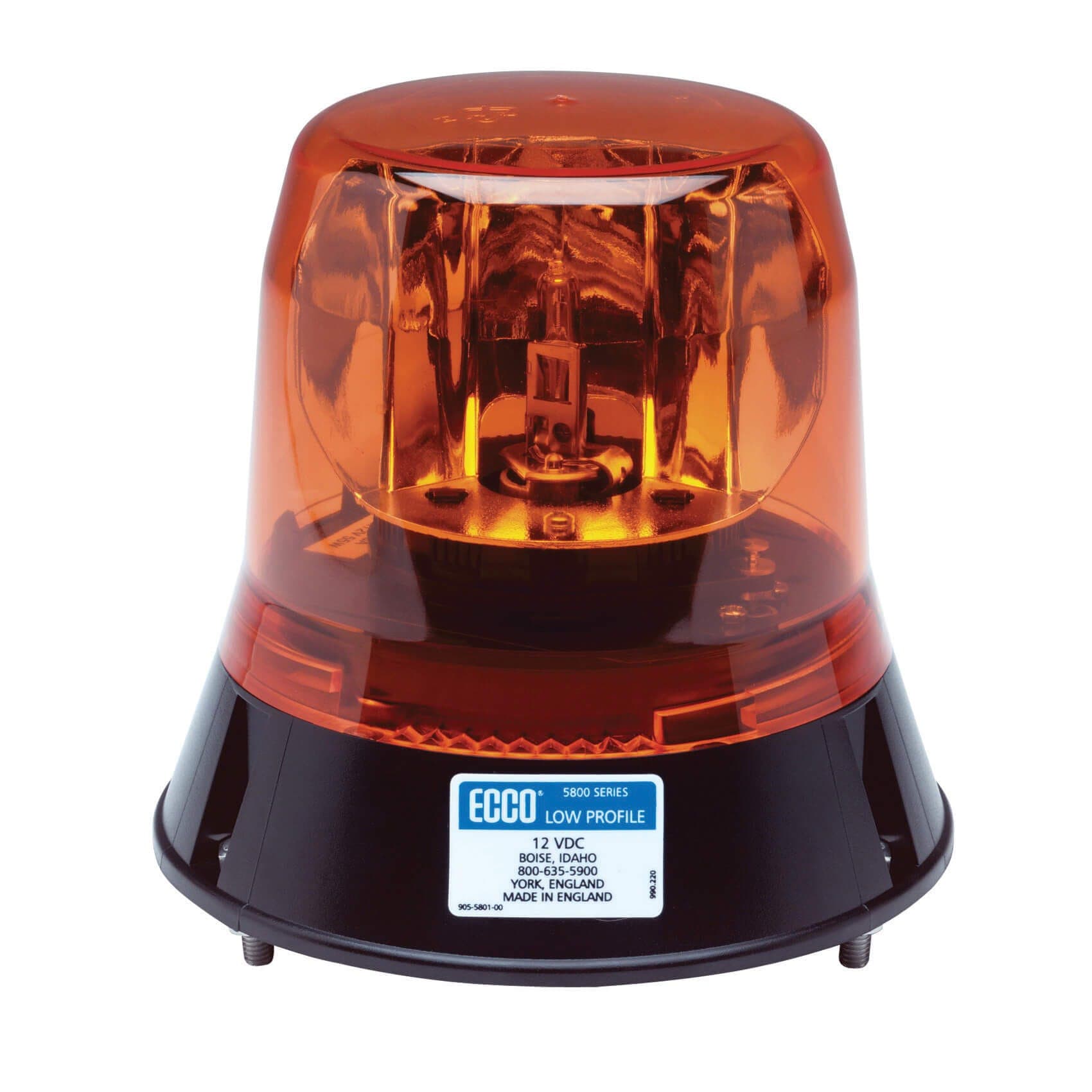 ECCO® 5813A Rotating Strobe Beacon, Amber, Halogen Lamp, 12 VDC (2)