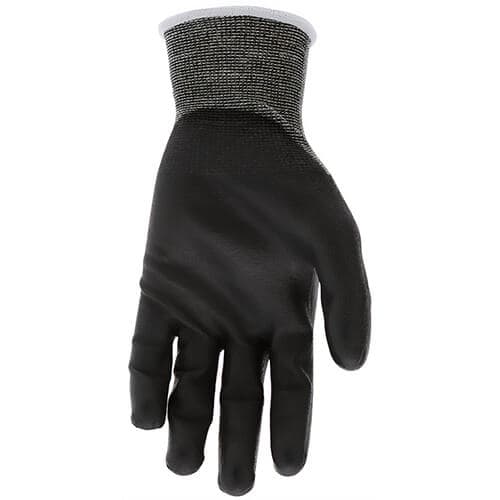 MCR Safety 92721L CutPro® Cut Resistant Work Gloves, Large, Black, 21 Gauge, Coated Palm and Fingertips, ANSI Cut Level A4 (3)