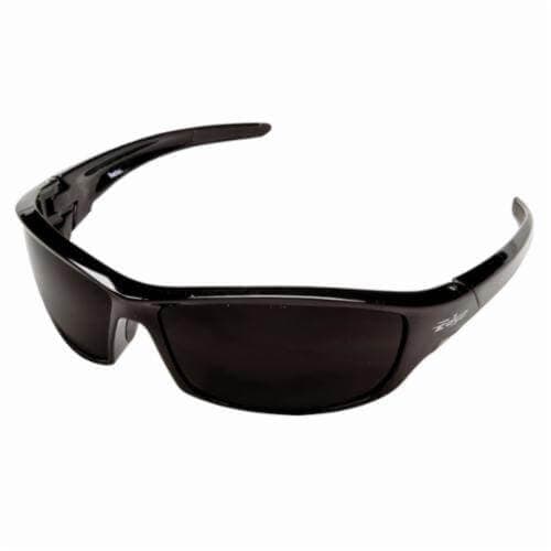 Edge® SR116 Reclus Non-Polarized Protective Glasses, Anti-Scratch, Smoke Lens, Full Framed/Wraparound Frame, Black (2)