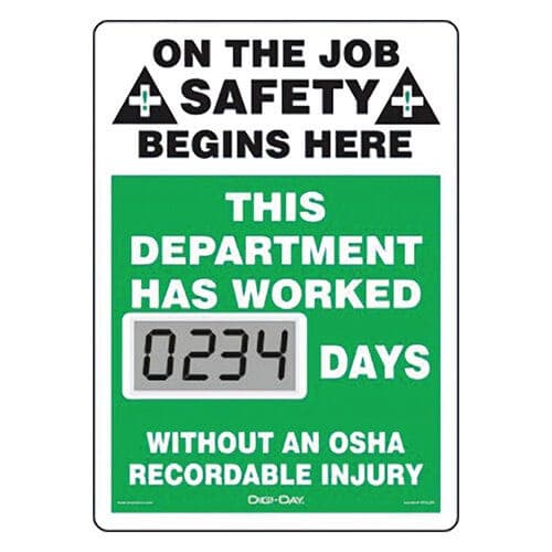 Accuform® SCL234 Mini Digi-Day Electronic Scoreboards