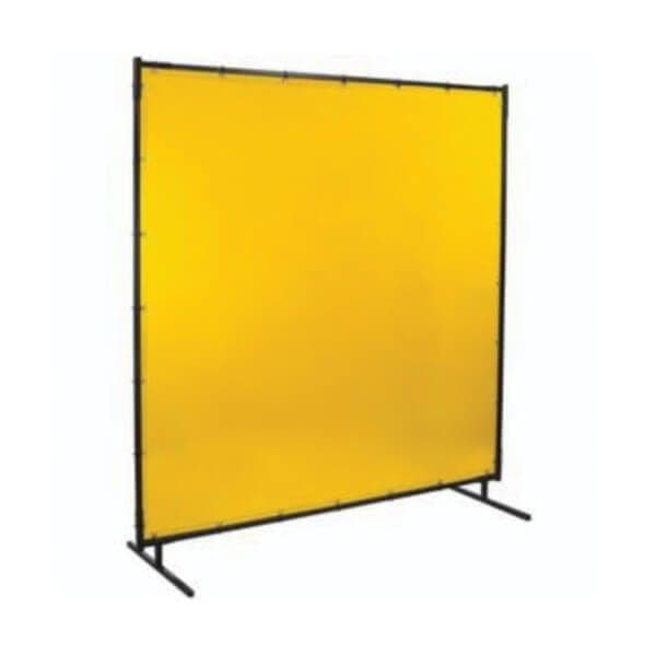 Steiner® 534-6X8 Flame Retardant Welding Screen, 6 ft H x 8 ft W, 14 mil Thick, Tinted Transparent Vinyl, Yellow (2)