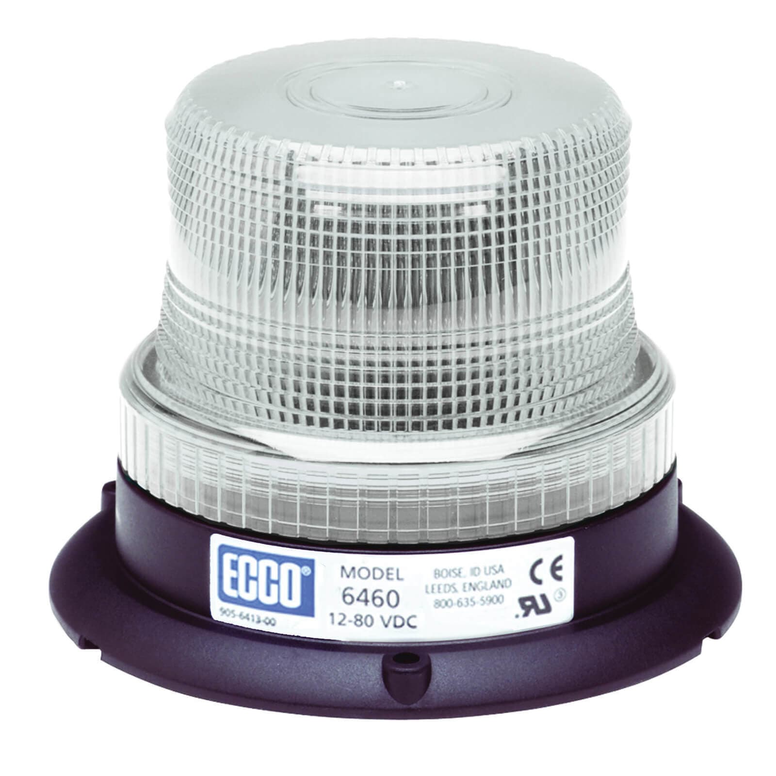 ECCO® 6465C 360° Low Profile Strobe Beacon, Clear, LED Lamp, 12 to 80 VDC (2)