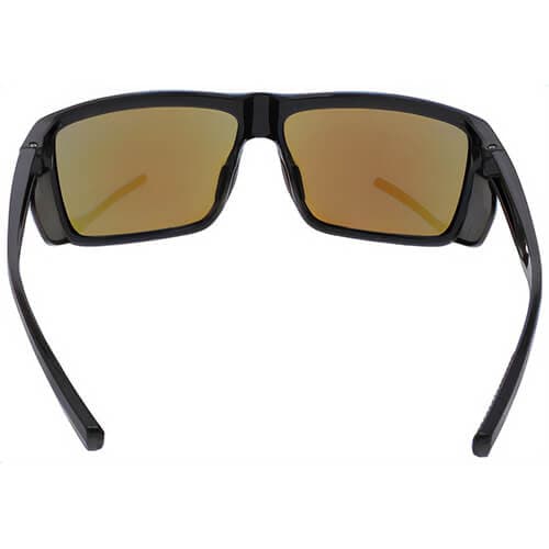 MCR Safety SR218B Swagger® Black Safety Glasses, Blue Lens, Duramass® Hard Coat, Detachable Side-Shields, Retro Style, TPR (3)