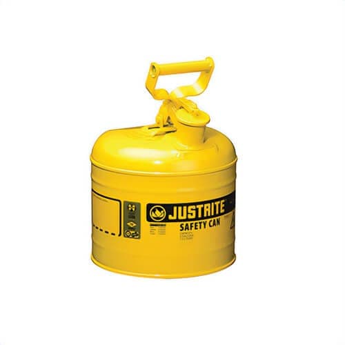 Justrite® 7120200 Type I Safety Can with Swinging Handle, 2 gal Capacity