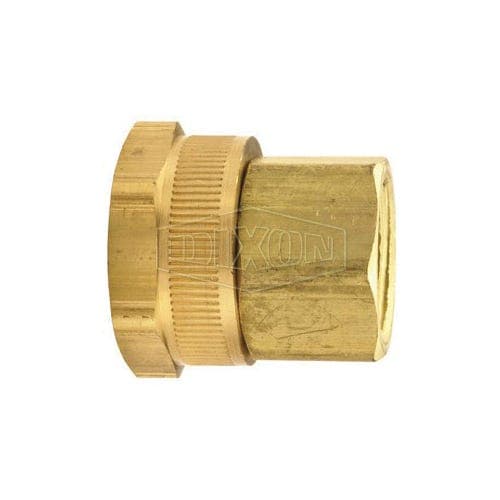 Dixon® 5021208C Adapter, 3/4-11-1/2 x 1/2-14, Garden Hose Thread x FNPT, Brass, Domestic